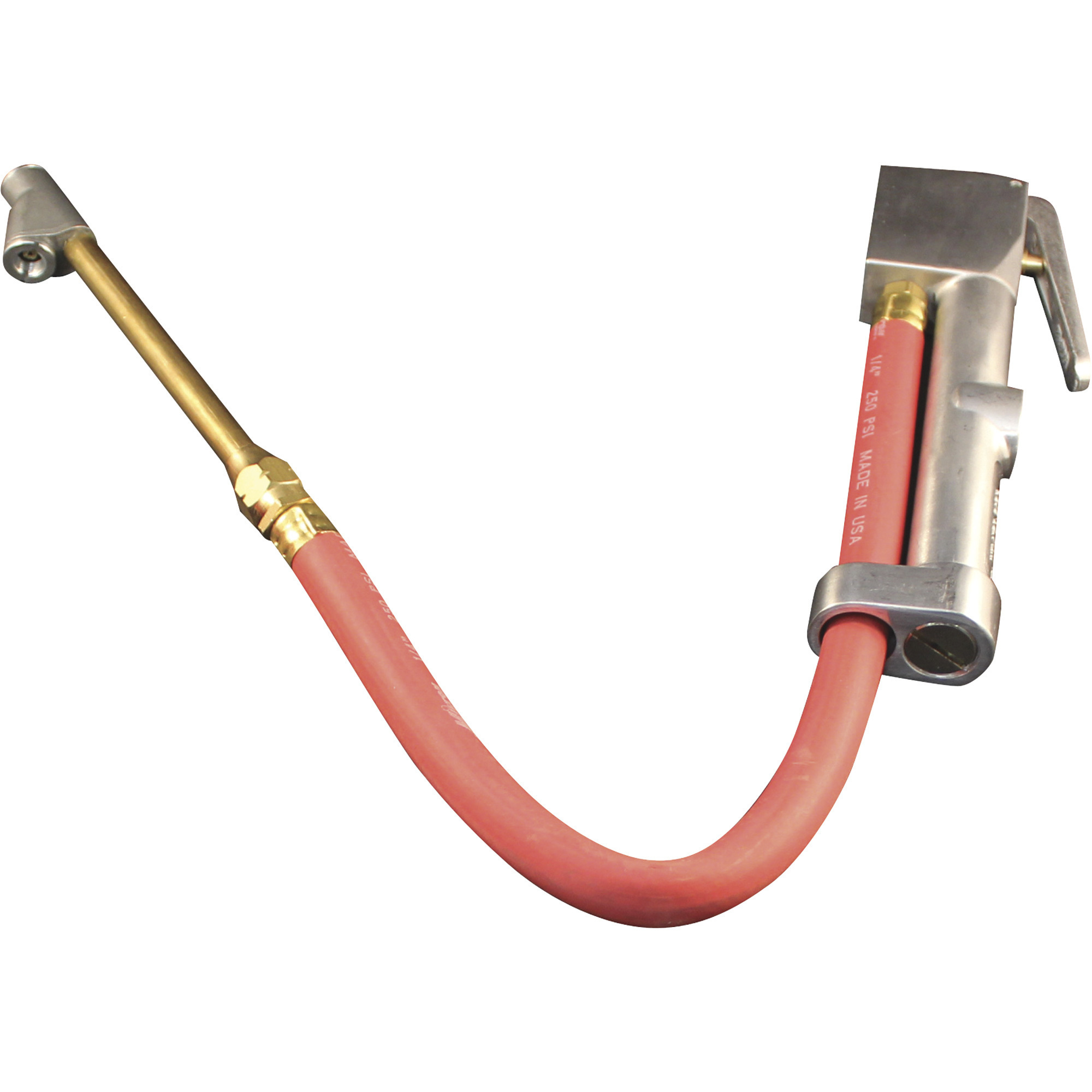 Milton Window Inflator Air Gauge, Dual-Head Straight Chuck, 1/4in. Inlet, Model# S-516